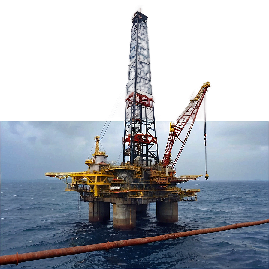 Oil Rig In Ocean Storm Png 06122024 PNG Image