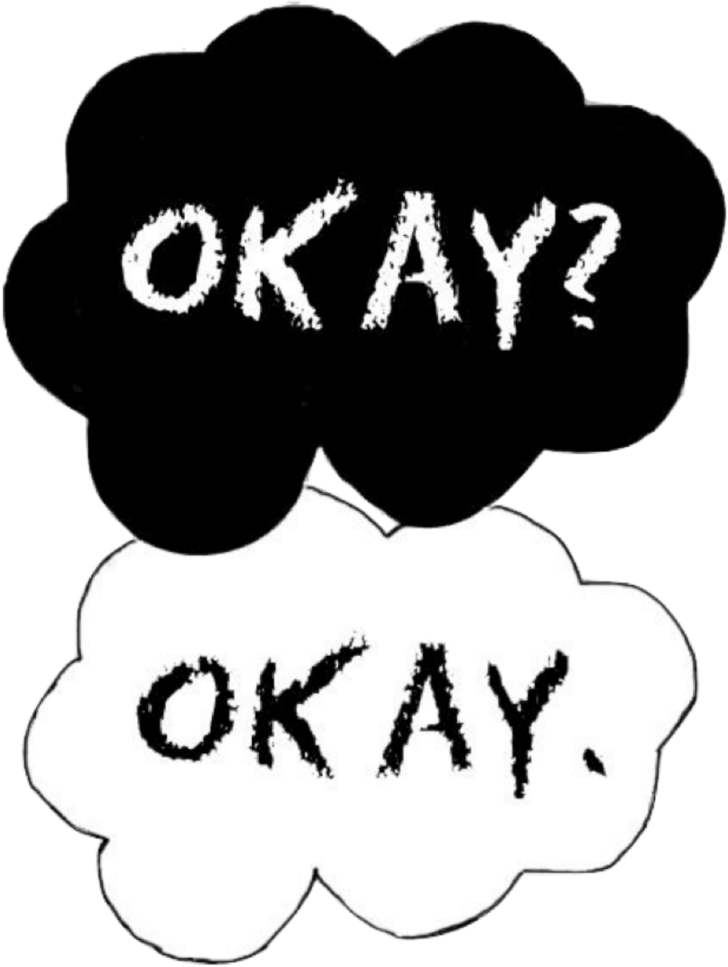 Okay Clouds Graphic PNG Image