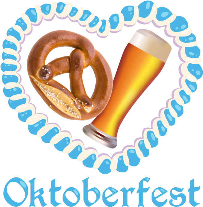 Oktoberfest Pretzeland Beer Graphic PNG Image