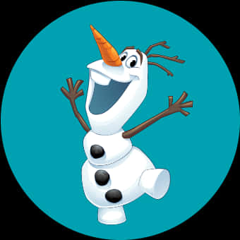 Olaf Happy Snowman Frozen PNG Image