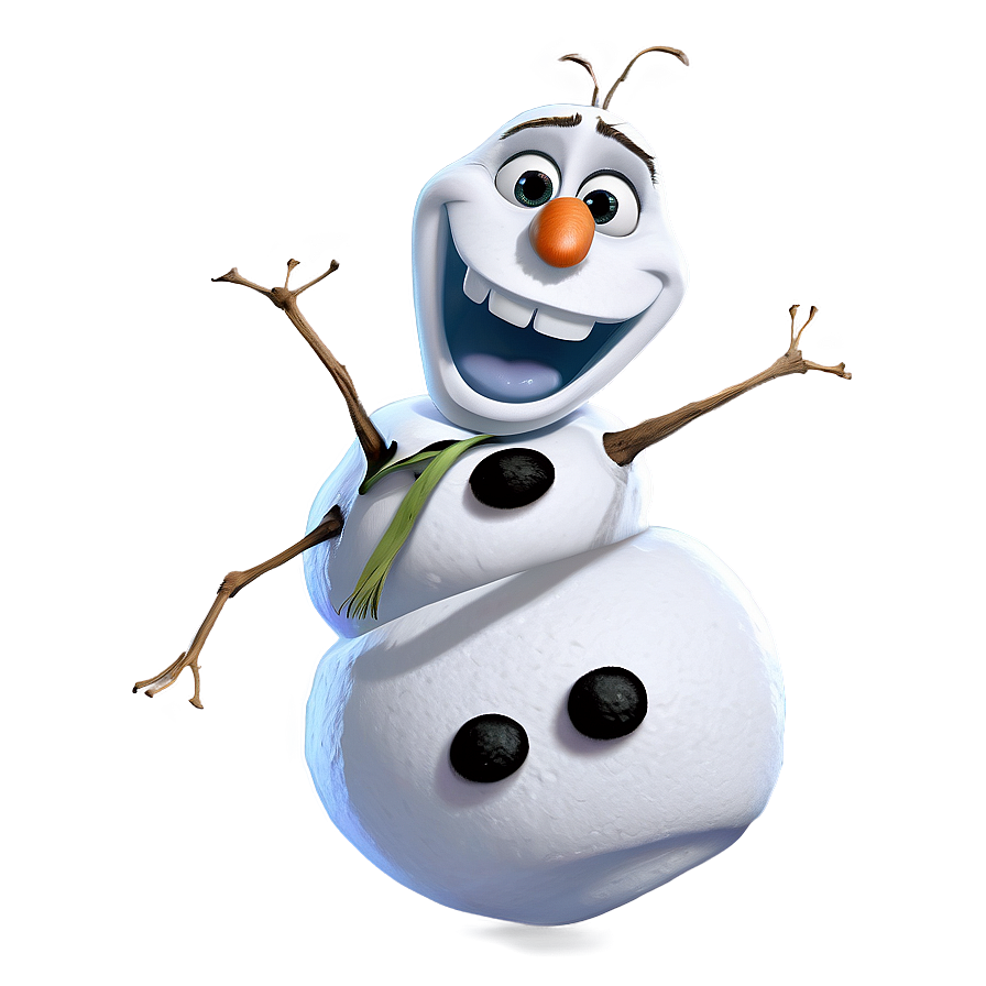 Olaf Joyful Expression Png 7 PNG Image