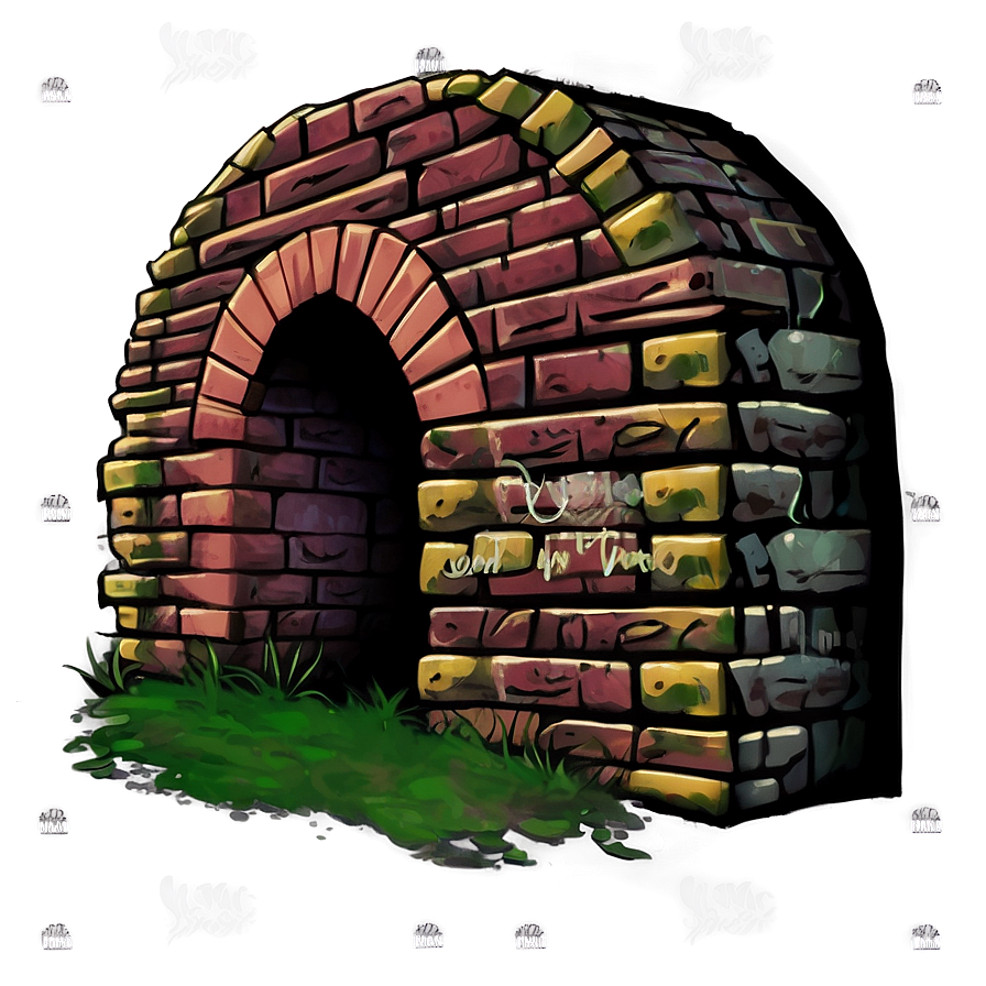 Old Brick Tunnel Png Cos PNG Image