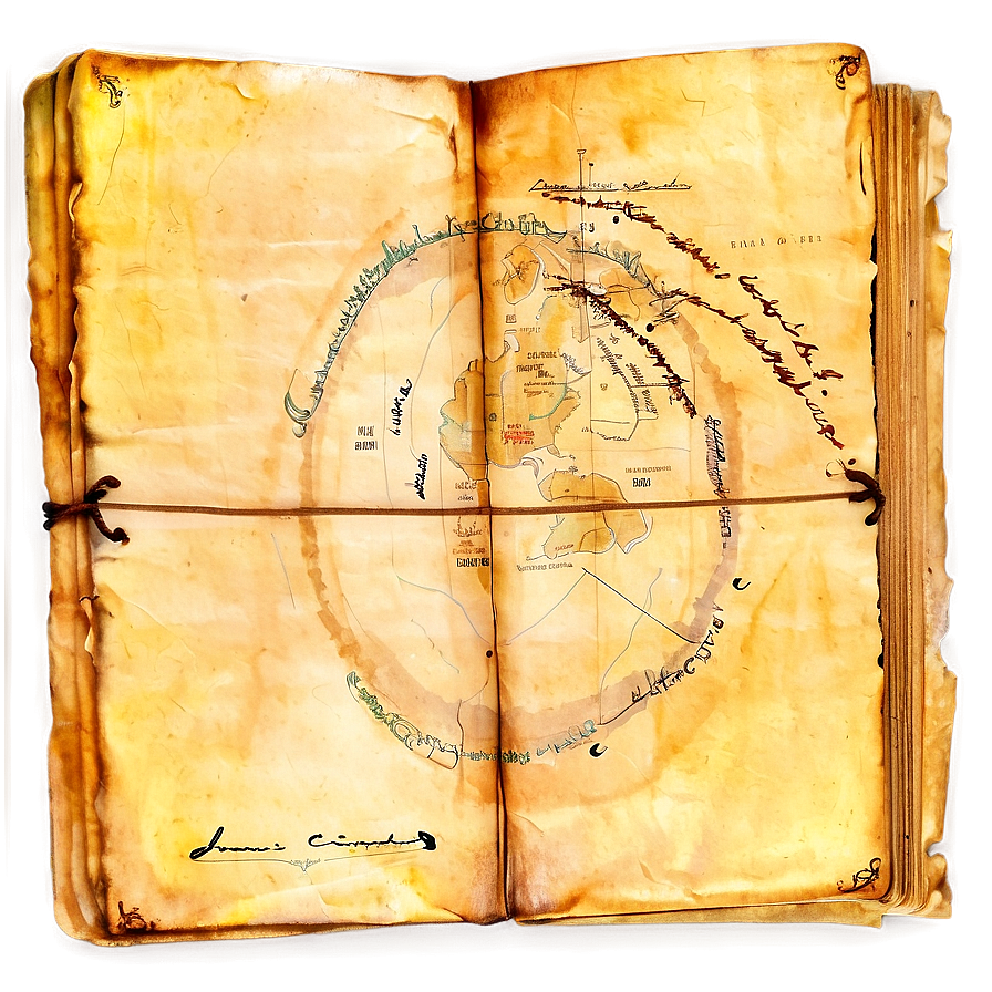 Old Exploration Journal Map Png 61 PNG Image