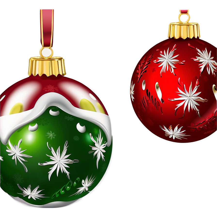 Old-fashioned Christmas Ornaments Png Cta PNG Image