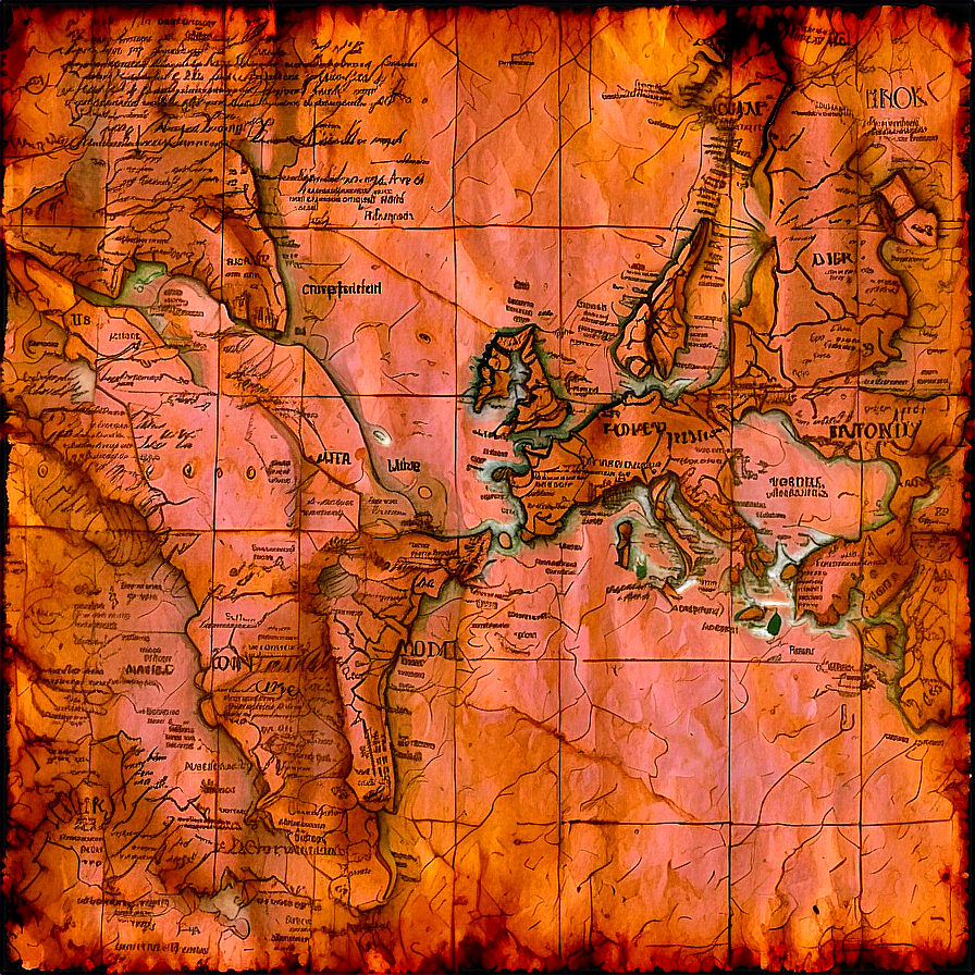 Old Grunge Map Texture Png 05062024 PNG Image