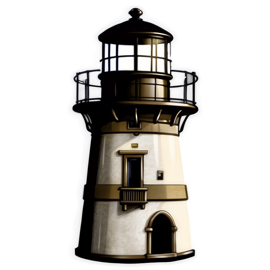 Old Lighthouse Illustration Png 05242024 PNG Image