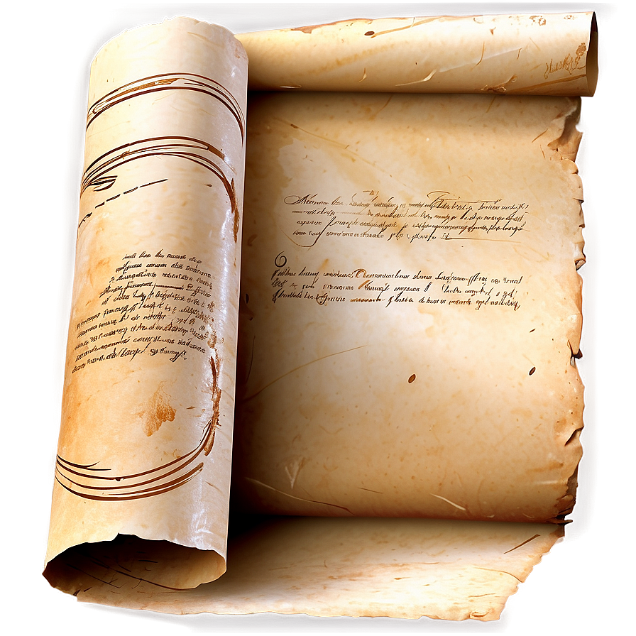 Old Paper Scroll Texture Png Xlv39 PNG Image