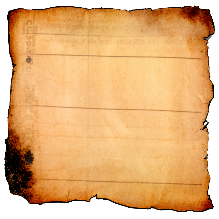 Old Paper With Burnt Edges Png 05232024 PNG Image