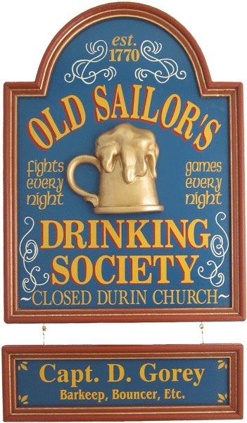 Old Sailors Drinking Society Sign PNG Image