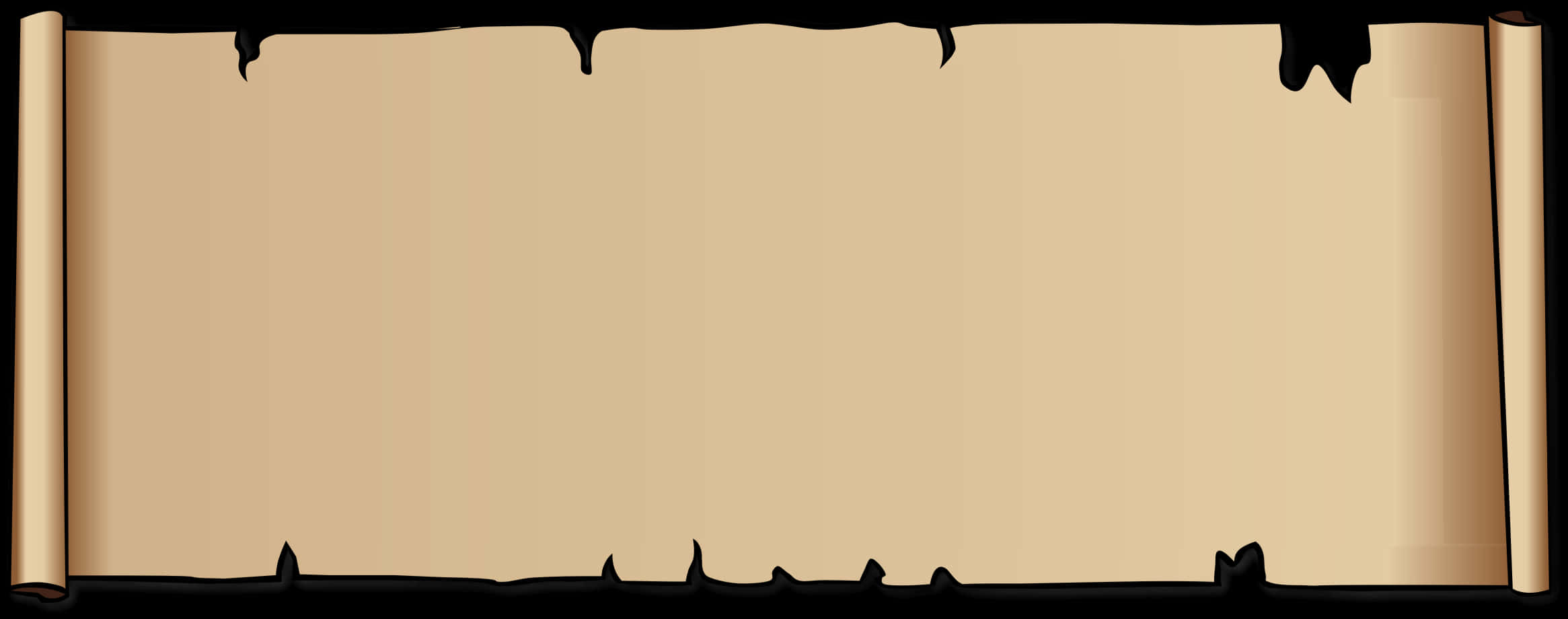 Old Scroll Blank Parchment Background PNG Image