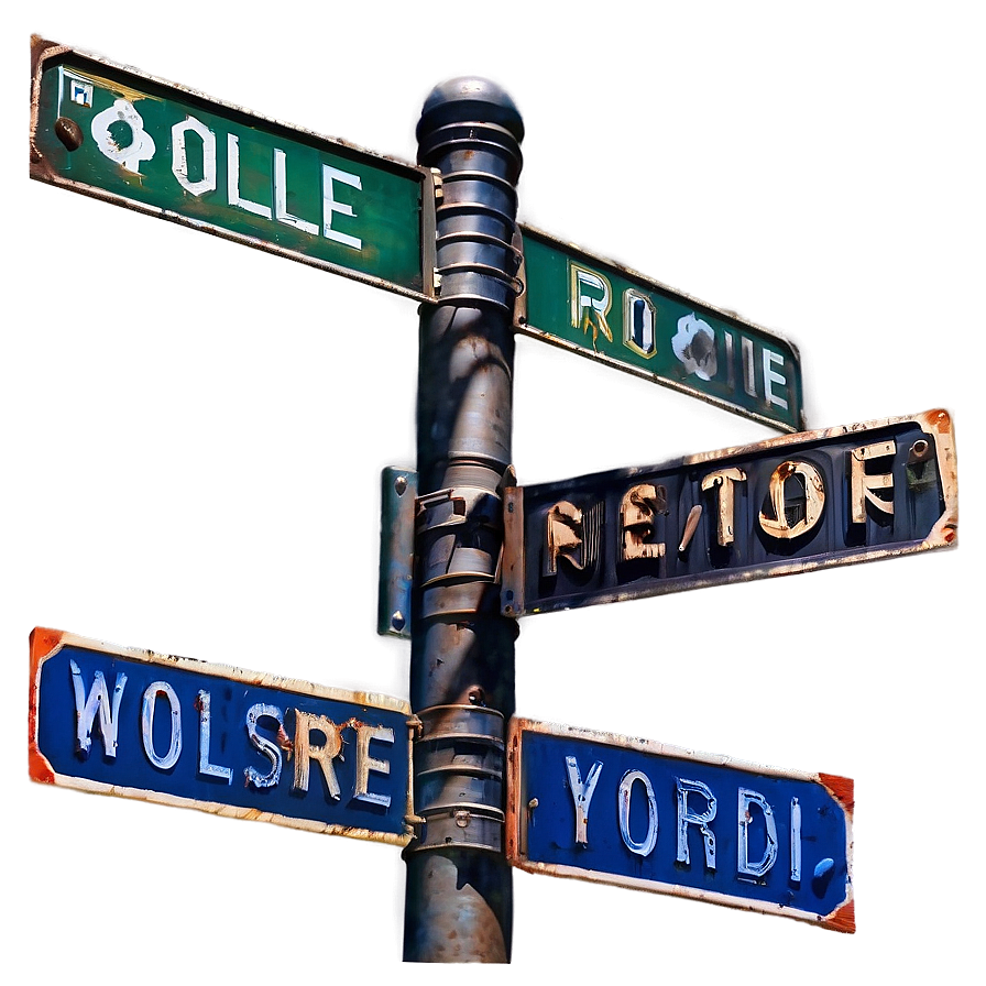 Old Street Signs Png Rvo25 PNG Image