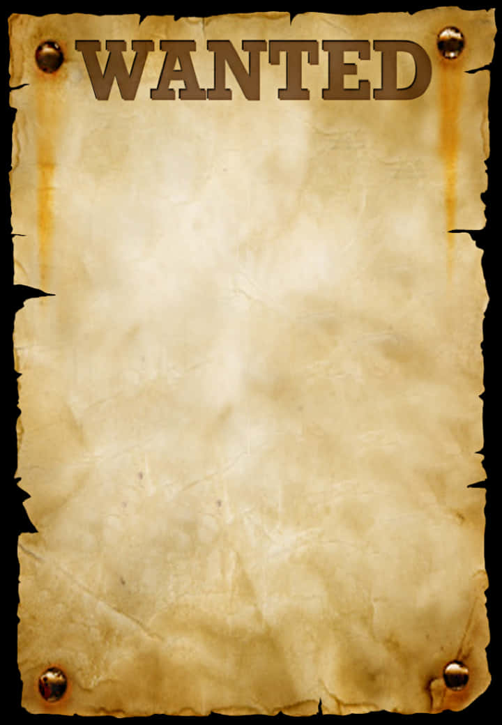 Old Wanted Poster Texture PNG Image