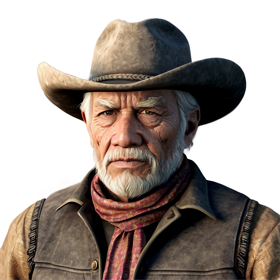 Old Western Cowboy Portrait Png 31 PNG Image