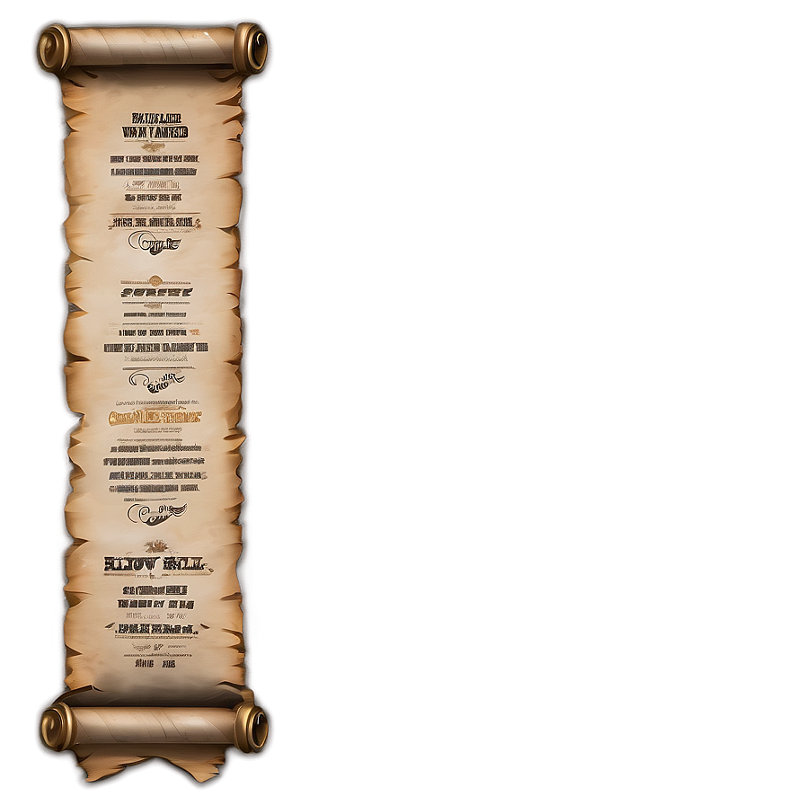 Old Western Wanted Scroll Png Xnk28 PNG Image