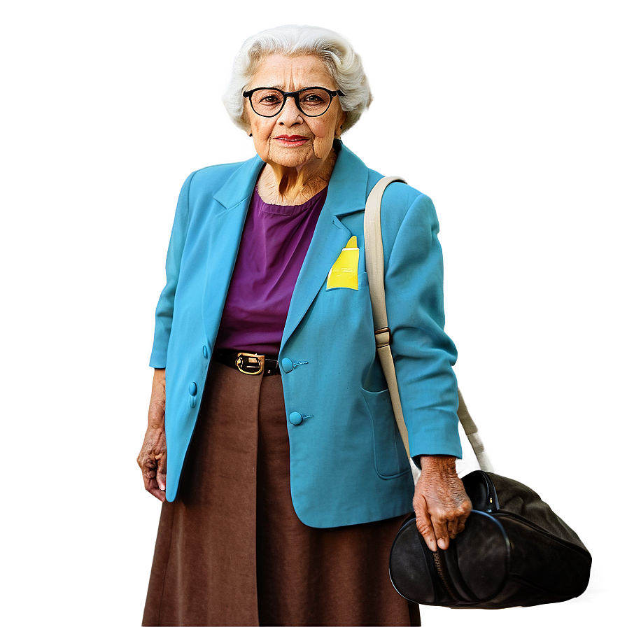 Old Woman With Glasses Png Ltf25 PNG Image