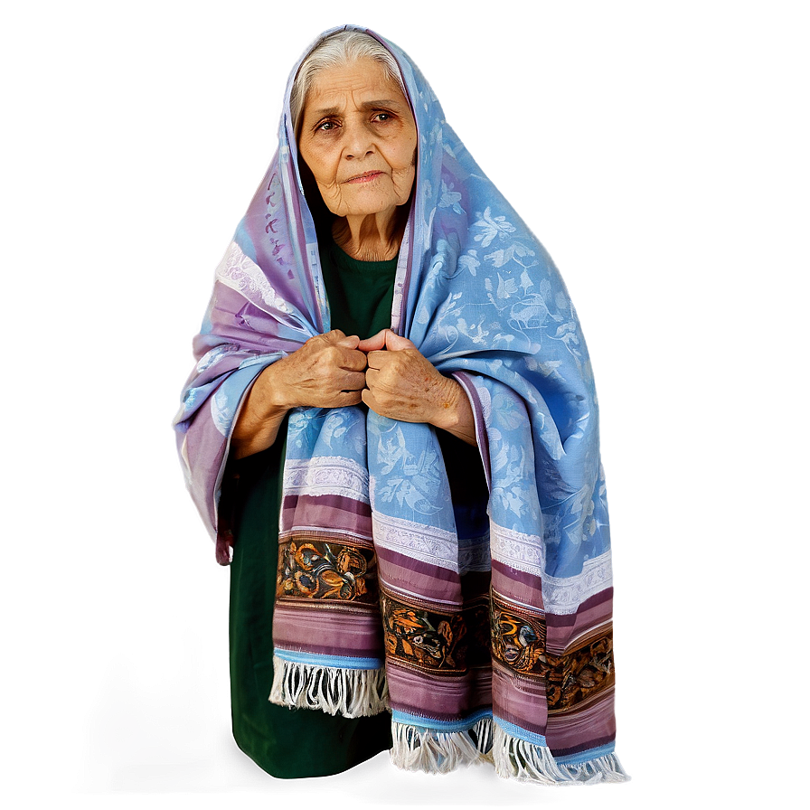 Old Woman With Shawl Png Gmq PNG Image