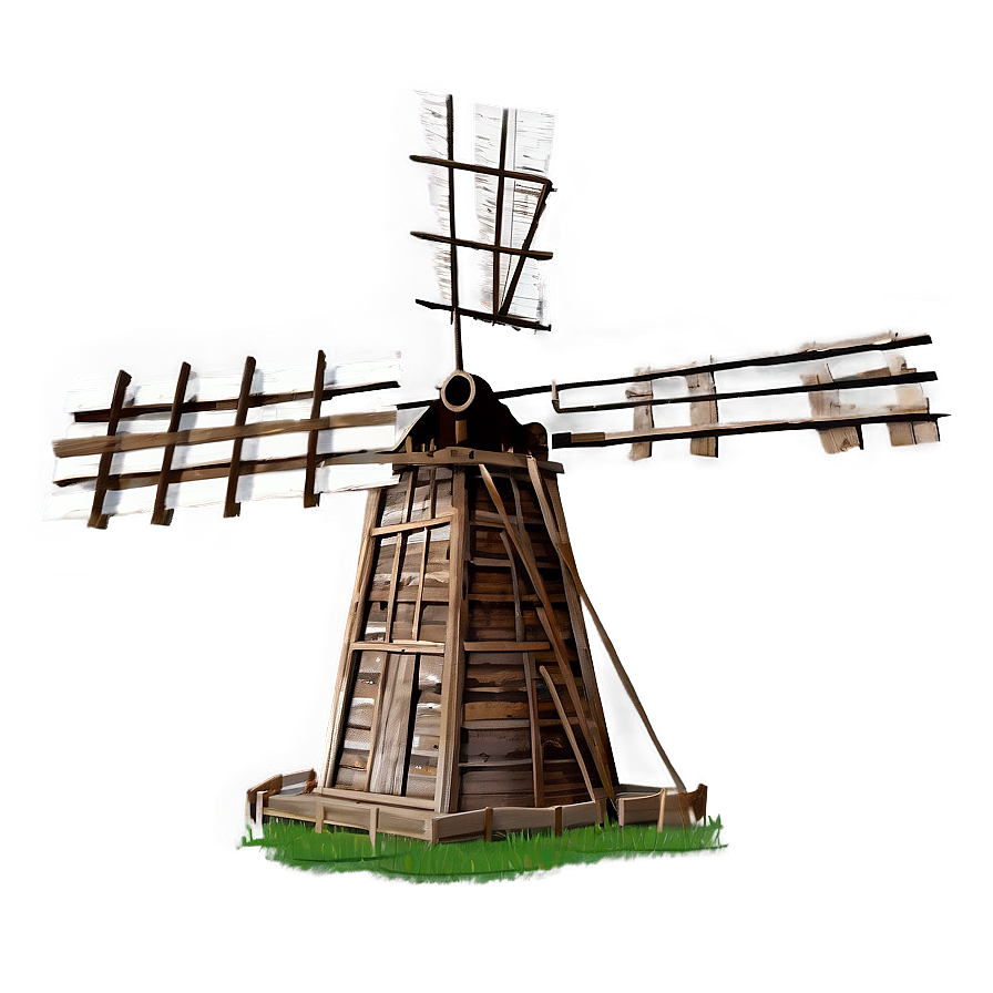 Old Wooden Windmill Png 42 PNG Image