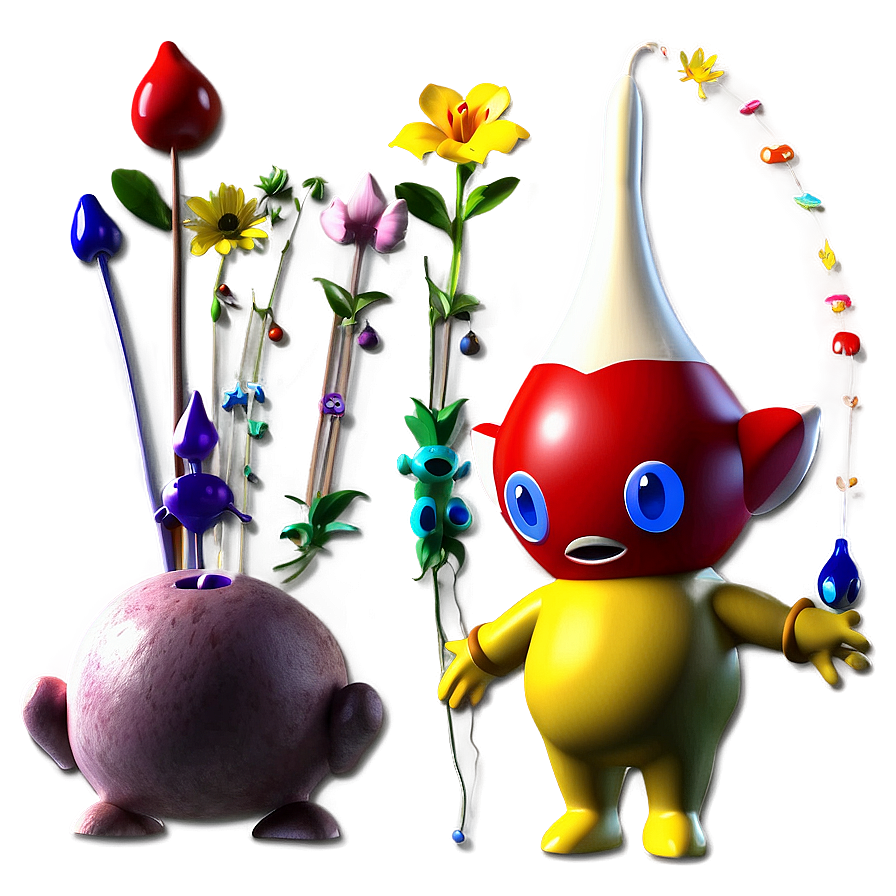 Olimar And Pikmin Team Png Djm13 PNG Image