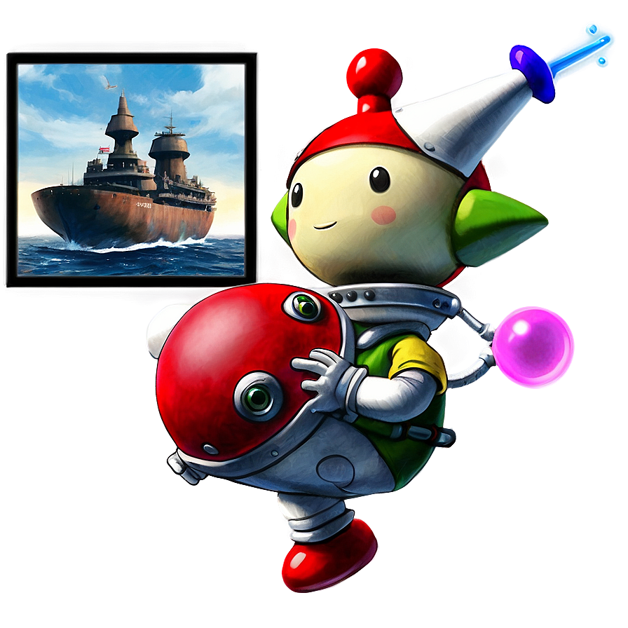 Olimar And Ship Png Ihb PNG Image