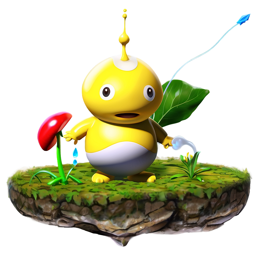 Olimar And Yellow Pikmin Png Hqn PNG Image