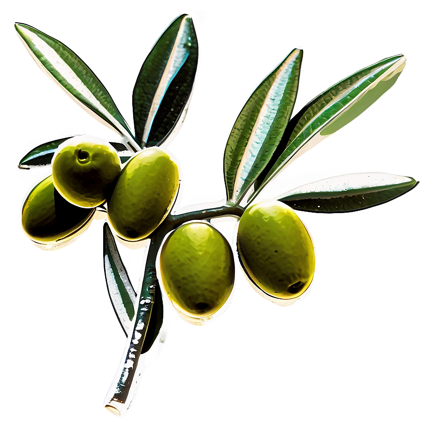 Olive Branch Sketch Png 05242024 PNG Image