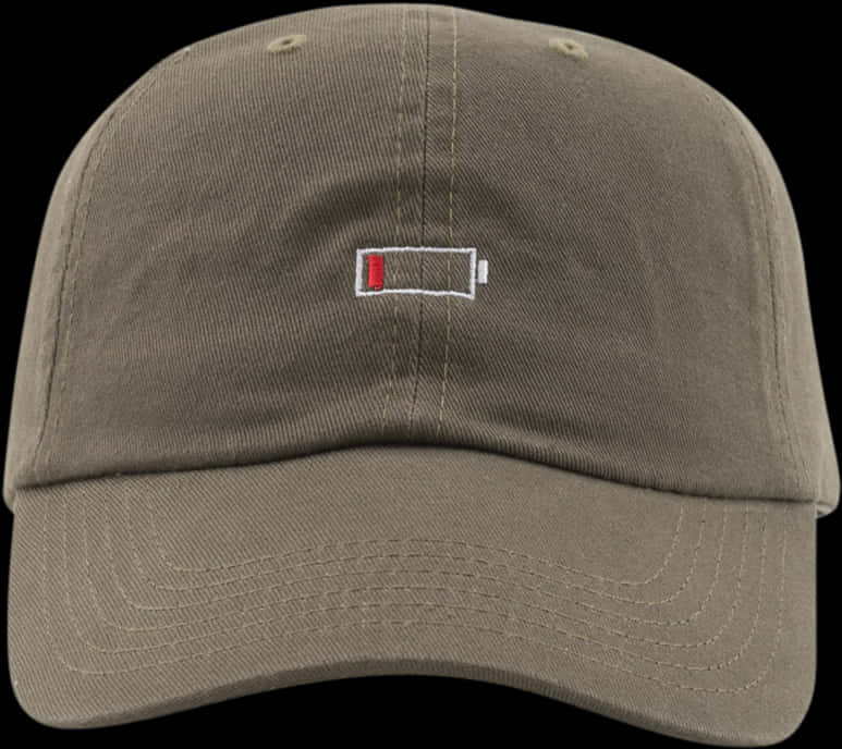 Olive Green Baseball Cap Front View PNG Image