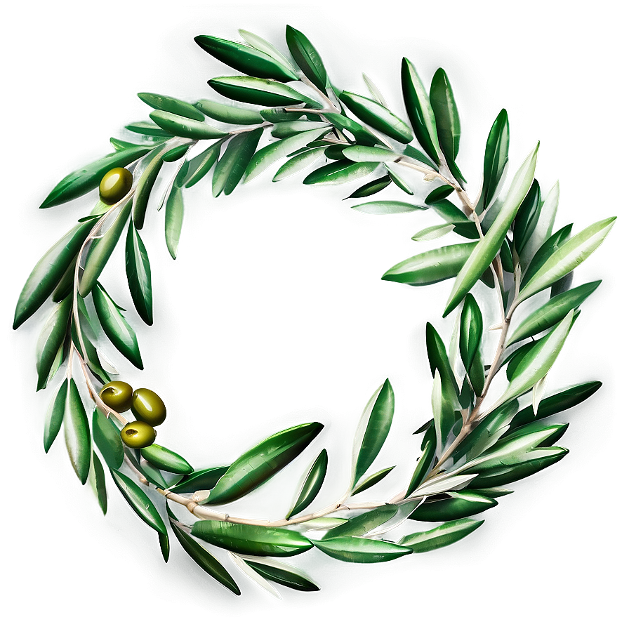 Olive Leaf Wreath Png Wrm62 PNG Image