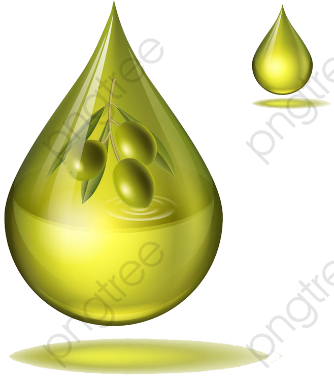 Olive Oil Drops Illustration PNG Image