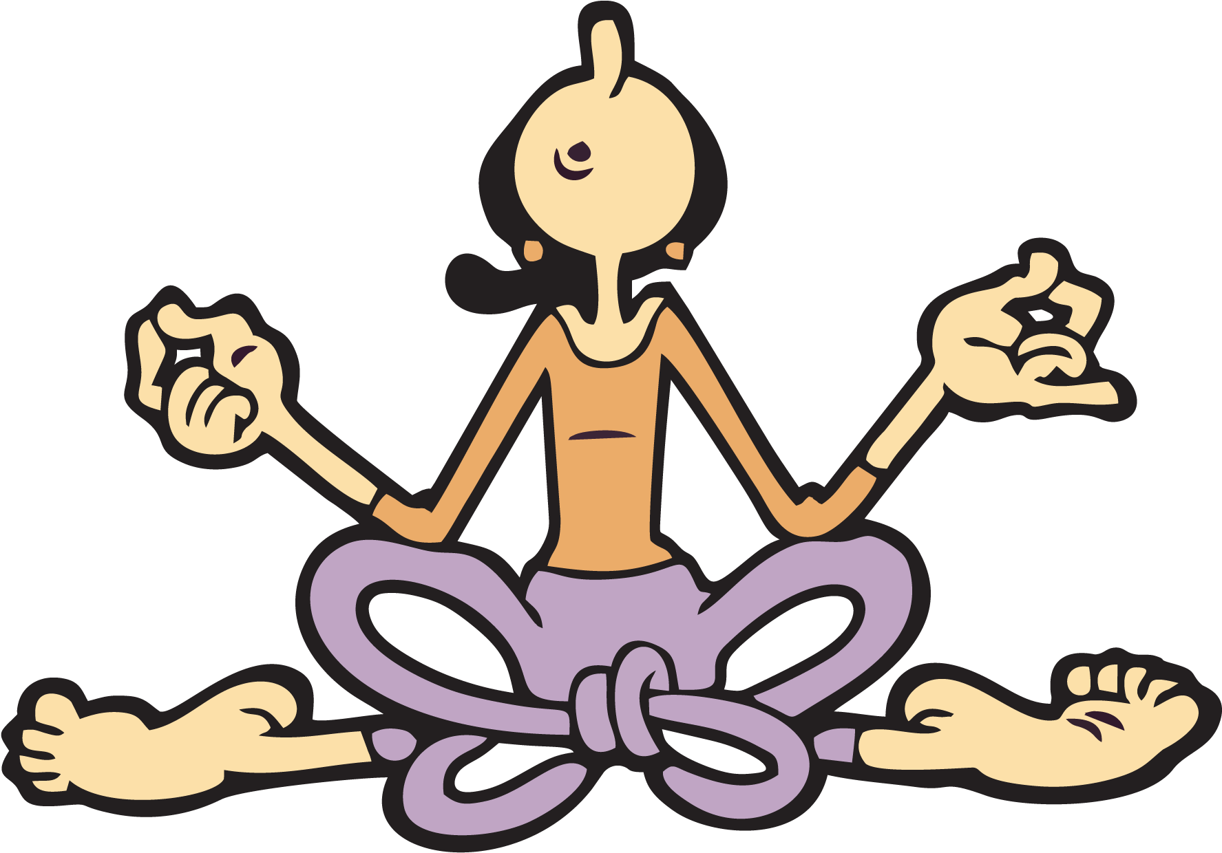 Olive_ Oyl_ Meditation_ Pose PNG Image