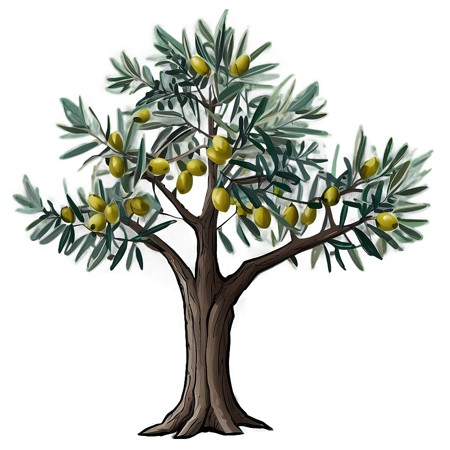 Olive Tree Drawing Png 06122024 PNG Image