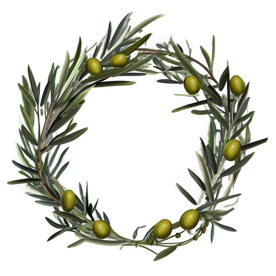 Olive Wreath Clipart Png Prm8 PNG Image