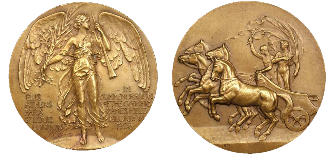 Olympic Games Commemorative Medal1908 PNG Image