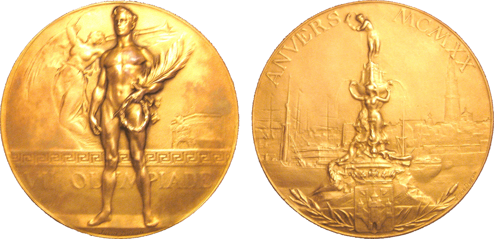 Olympic_ Gold_ Medal_ Antwerp_1920 PNG Image