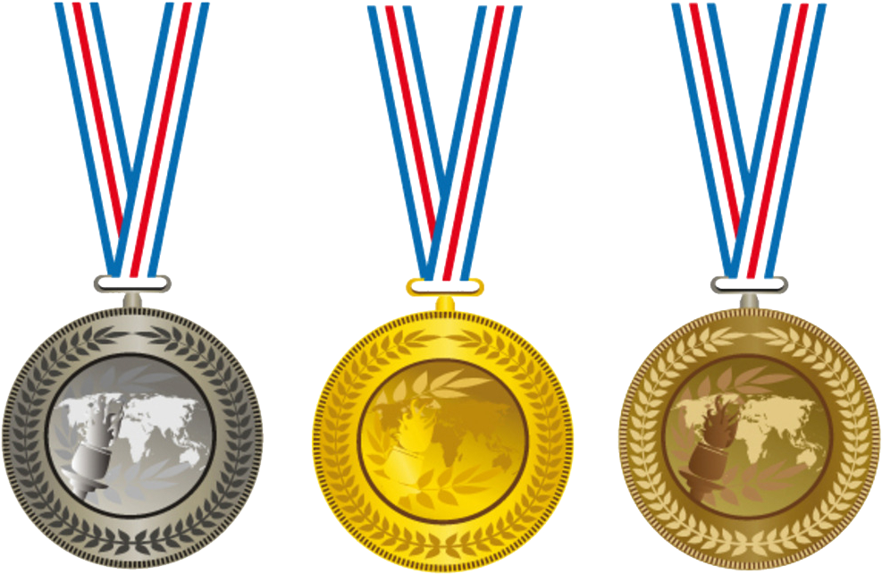 Olympic Medals Set PNG Image