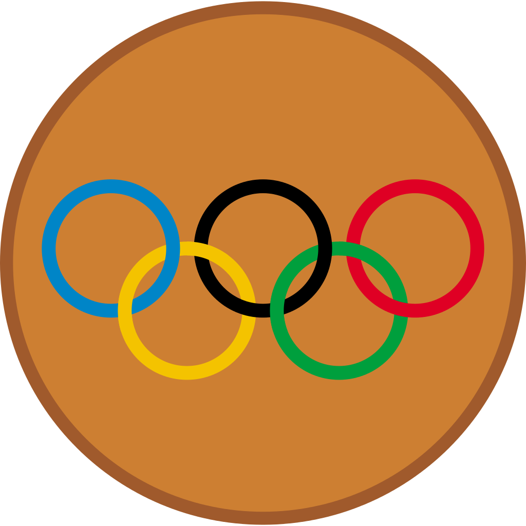 Olympic Rings Iconon Brown Background PNG Image