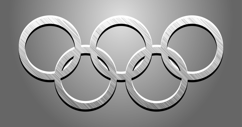 Olympic Rings Silver Graphic PNG Image