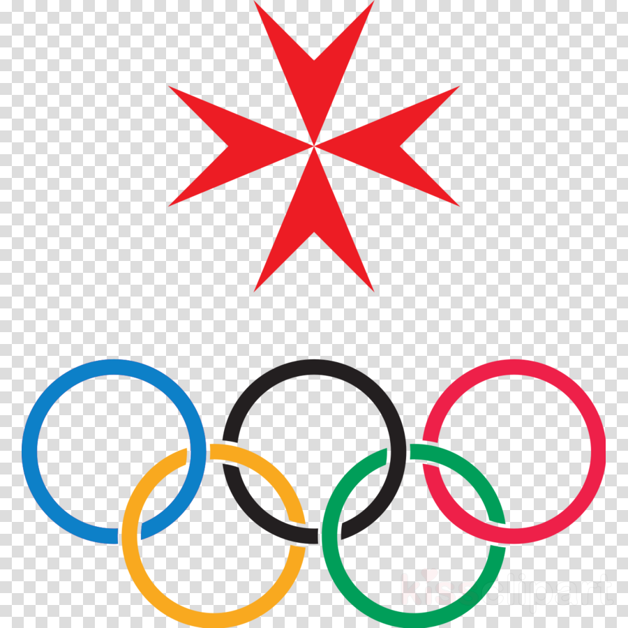 Olympic_ Rings_with_ Red_ Star_ Vector PNG Image