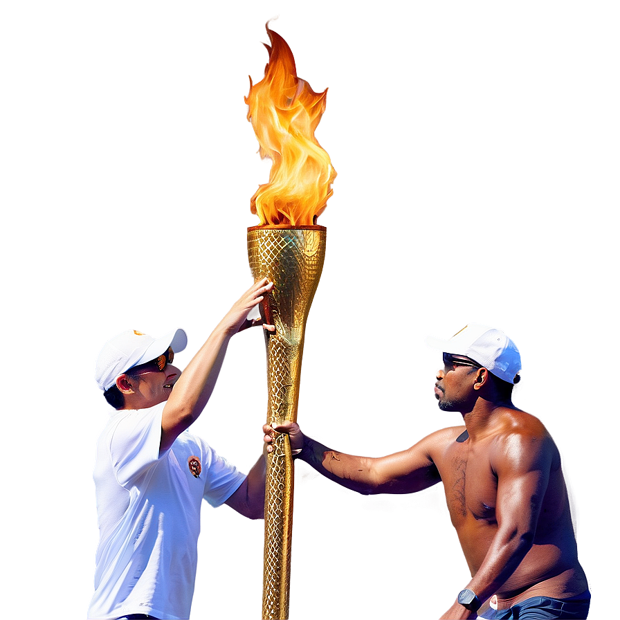 Olympic Torch And Crowd Png Eti60 PNG Image