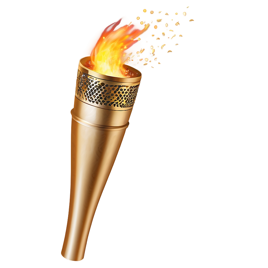 Olympic Torch With Sparks Png Khm8 PNG Image