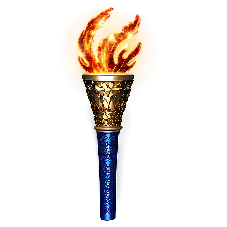 Olympic Torch With Stars Png 06272024 PNG Image