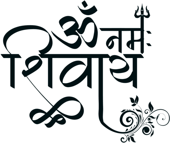 Om Namah Shivaya Hindi Calligraphy PNG Image