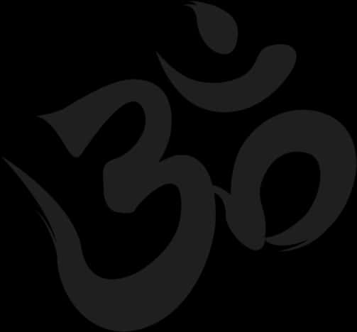 Om Symbol Black Background PNG Image