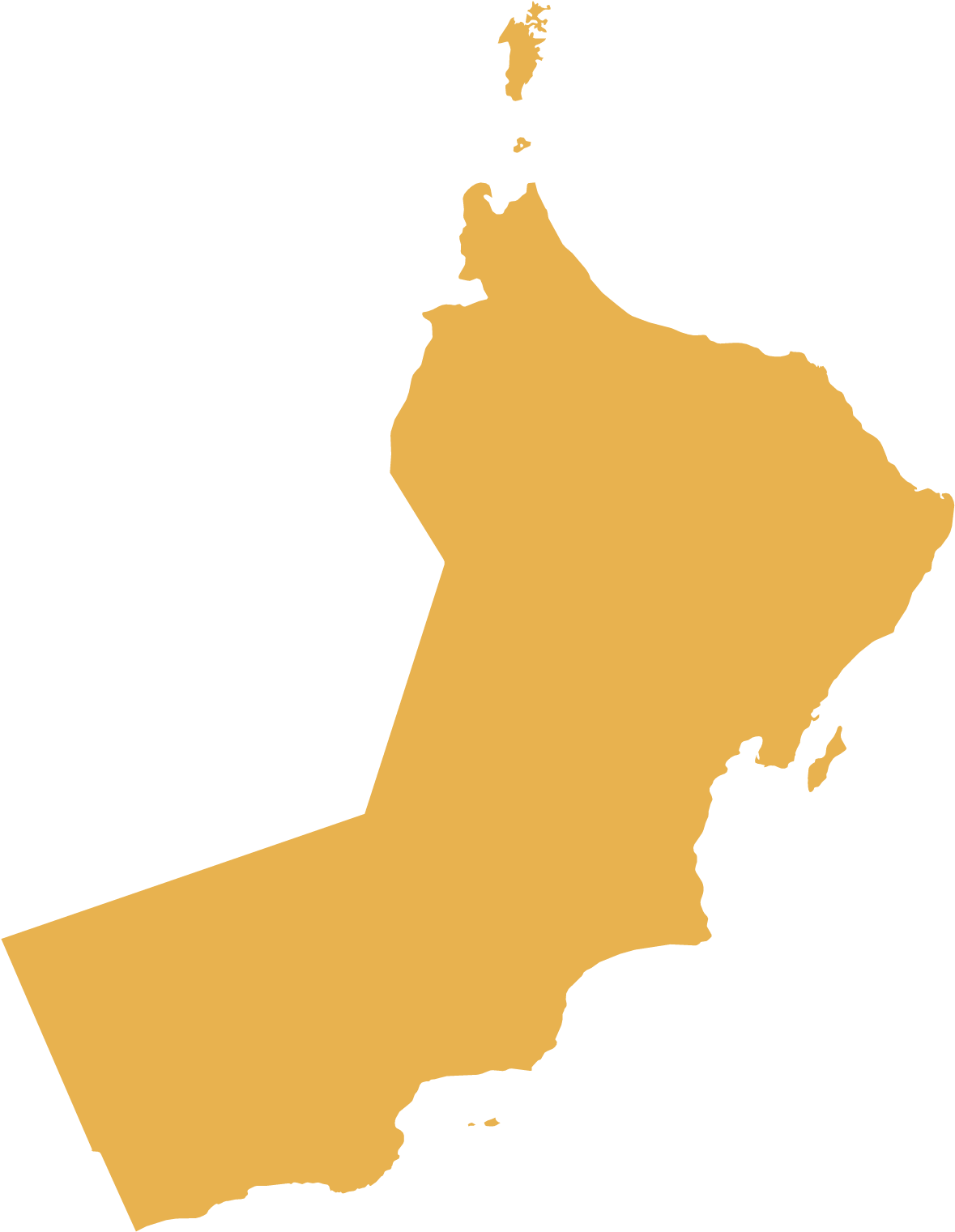 Oman Map Silhouette PNG Image