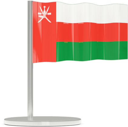 Oman National Flag Display PNG Image