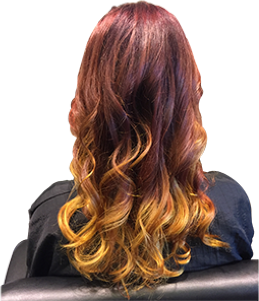 Ombre Curls Hairstyle PNG Image