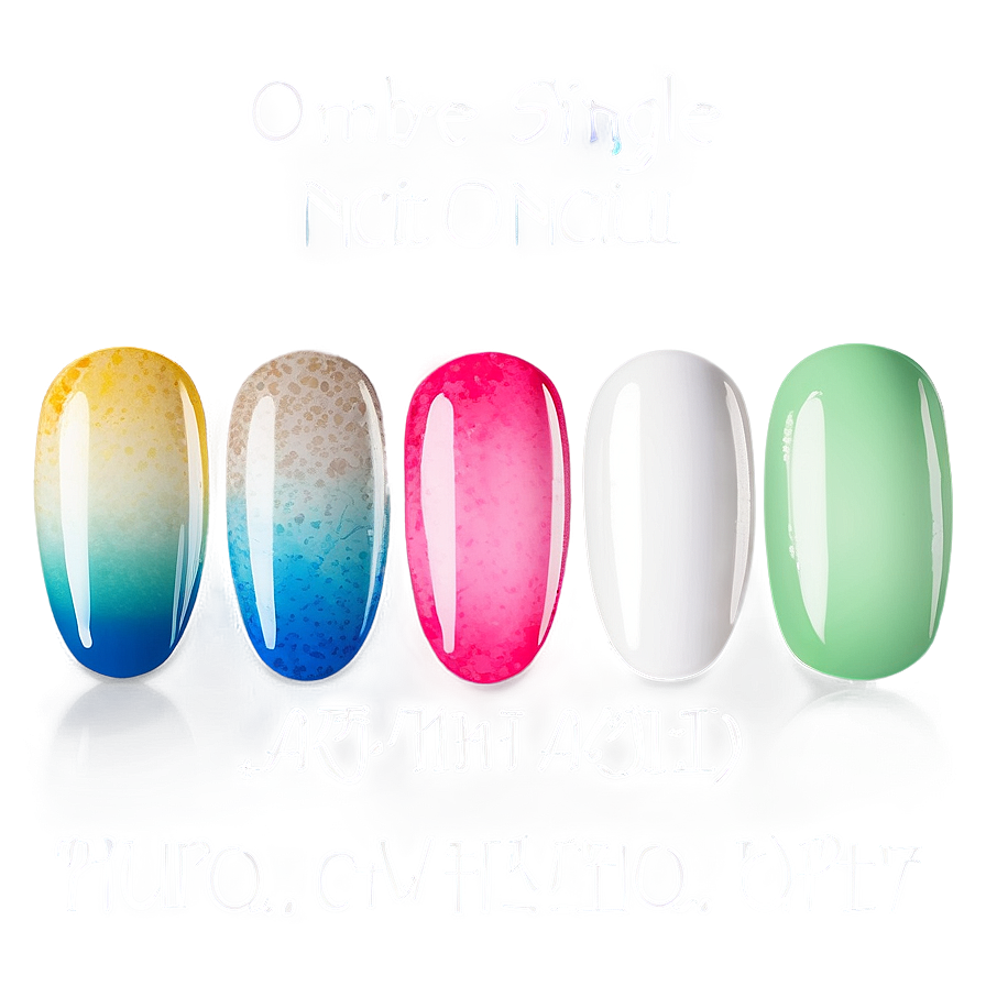 Ombre Single Acrylic Nail Png Gpv PNG Image