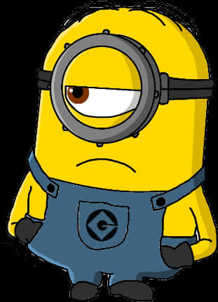 One Eyed Minion Standing PNG Image