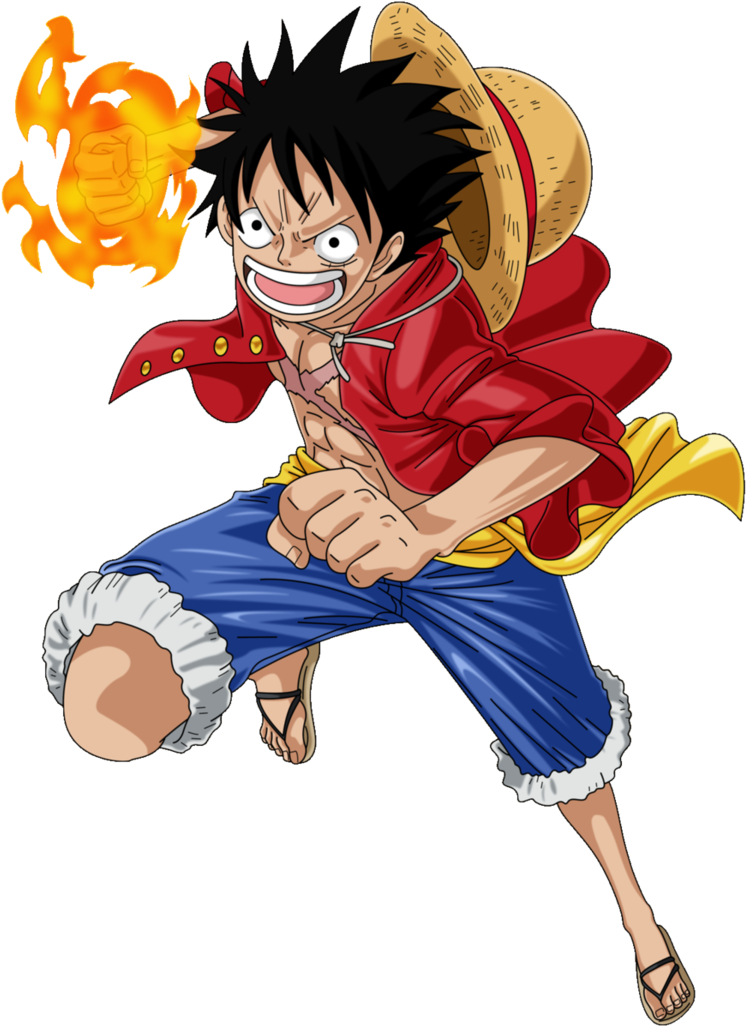 One Piece Luffy Fire Fist Attack PNG Image