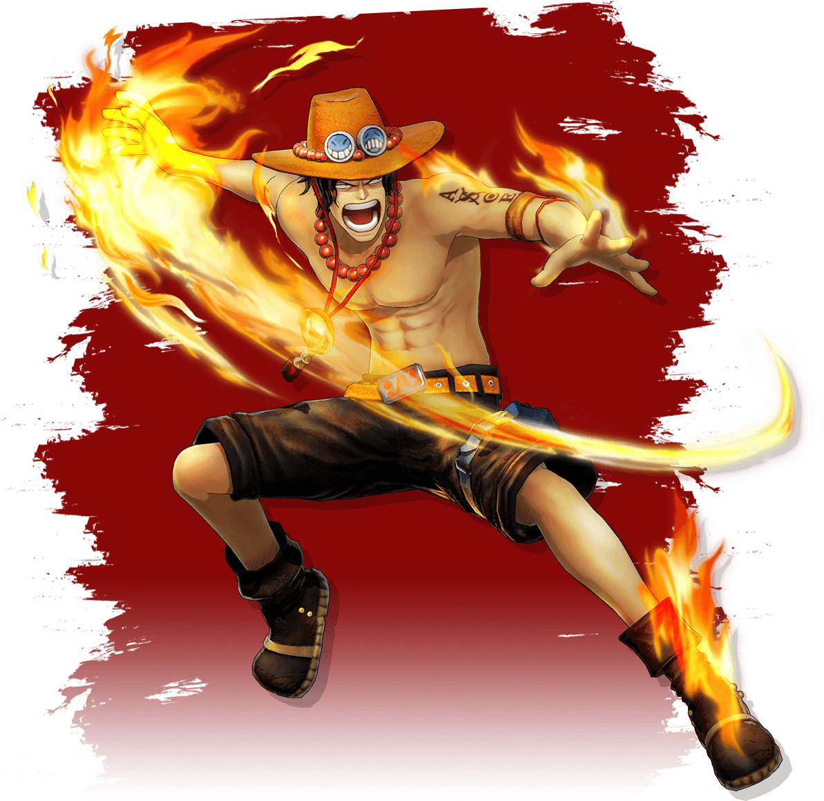 One Piece Sanji Flaming Kick PNG Image