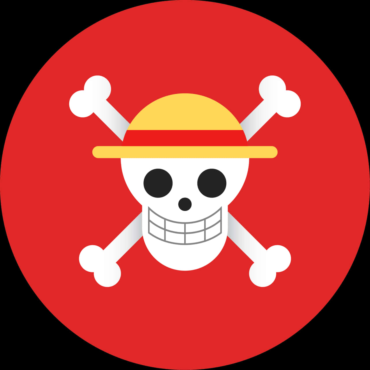 One Piece Straw Hat Pirate Flag PNG Image